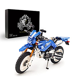 ShupBear Creator Expert Blue Super Cross-Country Motorcycle Set,Adult Car Model,Building Blocks 799 PCS