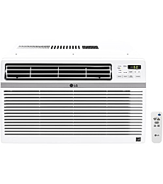 LG 12,000 BTU Window Air Conditioner, Cools 550 Sq.Ft. (22' x 25' Room Size), Quiet Operation, Electronic Control with Remote, 3 Cooling & Fan Speeds, Energy Star, Auto Restart, 115V, White