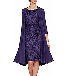 Xuzey Mother of The Groom Dresses for Summer Wedding Mother of The Groom Dress Plus Size Mother of The Groom Dresses Purple, 16