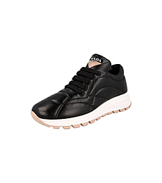 Prada Women's 1E245L Y5A F0LHD Black Leather Sneaker US 6 / EU 36