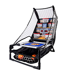 Franklin Sports Basketball Arcade Game - Table Top Bounce A Bucket Shootout - Indoor Electronic Basketball Gameroom Game for Kids