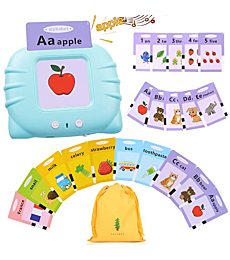 QuTZ ABC Learning Flash Cards for Toddlers 2-4, Autism Toys, Speech Therapy Toys, Educational Learning Talking Sight Words Flash Cards Kindergarten for Boys and Girls, 248 Sight Words Blue