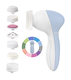 Facial Cleansing Brush Face Scrubber: Electric Exfoliating Spin Cleanser Device Waterproof Deep Cleaning Exfoliation Rotating Spa Machine - Electronic Acne Skin Washer Spinning System Christmas Set