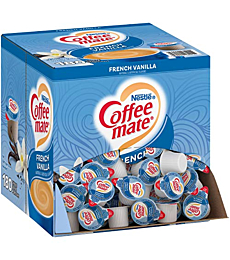 Nestle Coffee mate Coffee Creamer, French Vanilla, Liquid Creamer Singles, Non Dairy, No Refrigeration, Box of 180 Singles