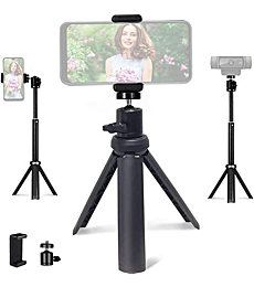 NexiGo Lightweight Mini Tripod for Camera/Phone/Webcam, Extendable Stand, for NexiGo Logitech Webcam C920 C922 C925e C922x C930e C930 C615 Brio and Other Devices with 1/4" Thread