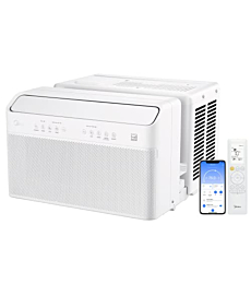 Midea 12,000 BTU U-Shaped Smart Inverter Window Air Conditioner–Cools up to 550 Sq. Ft., Ultra Quiet with Open Window Flexibility, Works with Alexa/Google Assistant, 35% Energy Savings, Remote Control