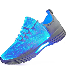 LED Light Up Shoes for Men Women, Light Fiber Optic LED Shoes Luminous Trainers Flashing Sneakers for Festivals, Christmas, Halloween, New Year Party, DIYJTS 