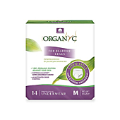 Organyc Bladder Control Underwear for Women - Organic Cotton Protective Underwear for Incontinence, Leak Protection, Odor Protection and Sensitive Skin, FSA/ HSA Eligible, Medium, 14 Count