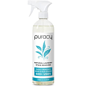 Puracy Stain Remover for Clothes - Laundry Spray for Fresh and Set-In Clothing Stains - Enzyme-Based Laundry Stain Remover - 99.96% Plant-Powered Natural Spot and Odor Cleaner - Free & Clear - 16 Oz