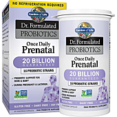 Garden of Life - Dr. Formulated Probiotics Once Daily Prenatal - Acidophilus and Bifidobacteria Probiotic Support for Mom and Baby - Gluten, Dairy, and Soy-Free - 30 Vegetarian Capsules