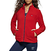 Tommy Hilfiger Sport Women's Long Sleeve Zip Up Windbreaker, Rich Red, Small