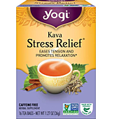 Yogi Tea - Kava Stress Relief (4 Pack) - Eases Tension and Promotes Relaxation - Caffeine Free - 64 Herbal Tea Bags