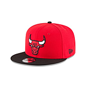 NBA Chicago Bulls Adult Men NBA 9Fifty 2Tone Snapback Cap,OSFA,Red