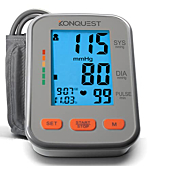 Konquest KBP-2704A Automatic Upper Arm Blood Pressure Monitor - Adjustable Cuff - Large Backlit Display - Tensiometro Digital