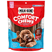 Milk-Bone Mini Comfort Chews, Dog Treats with Unique Chewy Texture and Real Beef, 6 Mini Chews (Pack of 5)