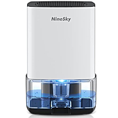 NineSky Dehumidifier for Home 30oz Water Tank,(300 sq.ft) Dehumidifiers for Bedroom, Bathroom, Basement with 7 Colorful Lights, Auto Shut Off