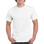 Gildan 5.4 oz Cotton T-Shirt (5000) Tee Medium White
