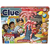 Clue Junior Game, 2-Sided Gameboard, 2 Games in 1, Clue Mystery Game for Younger Kids Ages 4 and Up, Kids Games for 2 to 6 Players, Junior Games