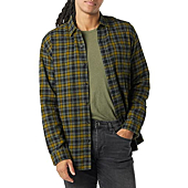 Amazon Essentials Men's Long-Sleeve Flannel Shirt (Available in Big & Tall), Olive, X-Small