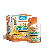 Kids Nutritional Brain Supplement- Boost Child Memory, Focus, Calmness- Support Brain, Immune, Vision, Heart Health- Omega Fish Oil DHA, Vitamin C, Turmeric, Resveratrol- Liquid Squeeze Pouch (1 Box)