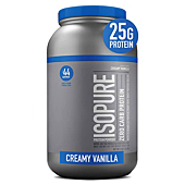Isopure Creamy Vanilla Whey Isolate Protein Powder with Vitamin C & Zinc for Immune Support, 25g Protein, Zero Carb & Keto Friendly, 3 Pounds (Packaging May Vary)