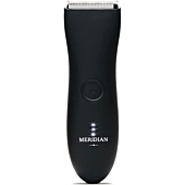 Meridian - The Trimmer - Electric Body & Pubic Hair Trimmer - Waterproof and Cordless for Wet/Dry Use - Painlessly Remove Hair to Feel Fresh Down There - for Men & Women - 90 Min Battery Life - Onyx