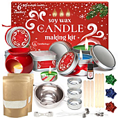 Soy Candle Making Kit for Adults - Winter Candle Maker Kit - DIY Candle Making Kit for Beginners - Winter Candles Making Kit - Winter Crafts for Adults Women - Winter Craft Supplies