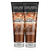 John Frieda Brilliant Brunette Shampoo, Multi-Tone Color Protecting Shampoo, Helps Unlock Vibrant Color, 8.45 Ounce (2 Pack)