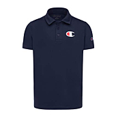 Champion Heritage Kids Polo Short Sleeve Shirt, Boys Clothes | Activewear Shirt (Large, Navy)
