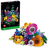 LEGO Icons Wildflower Bouquet Botanical Collection Building Set for Adults, Valentine Décor for Him or Her, Artificial Flowers with Poppies and Lavender, Unique Gift for Valentines Day, 10313
