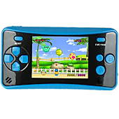 Portable Handheld Games for Kids 2.5" LCD Screen Game TV Output Arcade Gaming Player System Built in 182 Classic Retro Video Games Birthday for Your Boys Girls (Blue)