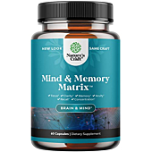 Mind and Memory Supplement for Brain Health - Nootropics Brain Support Supplement for Mental Focus Concentration and Performance - Brain Vitamins Blend for Cognitive Function Energy and Focus Support