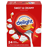 International Delight Coffee Creamer Singles, Sweet & Creamy, 24 Count