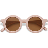 SOJOS Cute Round Baby Sunglasses for Kids Girls Boys Vintage UV400 Protection Classic Children De Sol Gafas Beach Holiday SK5606 with Pink Frame/Brown Lens