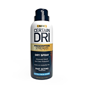 Certain Dri Prescription Strength Clinical Antiperspirant Deodorant Dry Spray for Men and Women (1pk), Fast Acting Protection from Excessive Sweating, 4.2 oz