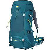 N NEVO RHINO 50L Green Hiking Backpack, Internal Frame Hiking Backpack, Alpine Climbing Backpack, Waterproof Camping Backpacking Daypack Suitable for Women, Men, Child (45+5 L)
