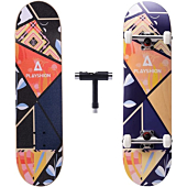 Playshion 31"x8" Complete Skateboard for Kids and Beginners