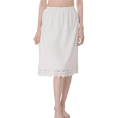 Ladies Lace Skirts Extender for Dress(M, White)
