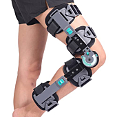 DOUKOM Hinged Knee Brace, Post Op ROM Adjustable Recovery Support for ACL, PCL, MCL, Meniscus Tear & Arthritis, Orthopedic Guard Immobilizer Stabilizer,One Size