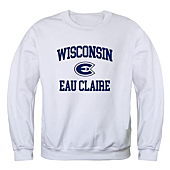 W Republic University of Wisconsin-Eau Claire Blugolds Seal Fleece Crewneck Sweatshirts - White, Medium
