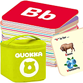ABC Learning Flash Cards for Toddlers 2-4 Years - 120 Flashcards for Kids 1-2 in a Bag by QUOKKA - Alphabet Numbers Letters Preschool Activities Ages 4-8 Speech Therapy Toys 1-3-5 yo