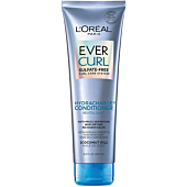 L'Oreal Paris EverCurl Sulfate Free Conditioner for Curly Hair, Lightweight, Anti-Frizz Hydration, Gentle on Curls, with Coconut Oil, 8.5 Fl; Oz (Packaging May Vary)