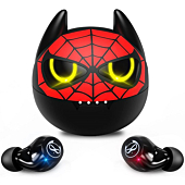 Wireless Earbuds with Cute People Animation Game Shaped Charging Case, Super Hero Modeling Cartoon Bluetooth Headphones, Classic Anime Themed Wireless Bluetooth Earbuds for Adults Boys Teens