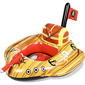 Aisling Inflatable Boat for Kids with Water Gun, Aqua Blast Bumper Kids, Swimming Pool Float Toy Squirt Ride-on Aged 3- 7 Years Old, Perfect Lake,
