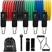VEICK Resistance Bands Set,Exercise Bands,Workout Bands,Resistance Band with Handles for Men,Weights for Women at Home,Strength Training Equipment for Working Out