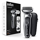 Braun Electric Razor for Men, Series 7 360 Flex Head Foil Shaver with Precision Beard Trimmer, Rechargeable, Wet & Dry and Travel Case, Black, 5 Piece Set