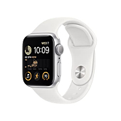 Apple Watch SE (2nd Gen) [GPS 40mm] Smart Watch w/Silver Aluminum Case & White Sport Band - S/M. Fitness & Sleep Tracker, Crash Detection, Heart Rate Monitor, Retina Display, Water Resistant