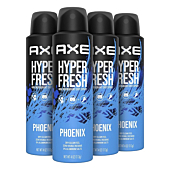AXE Phoenix Deodorant Spray 48 Hour Odor Protection Crushed Mint and Rosemary Deodorant without Aluminum and without Residue 4 oz 4 Count