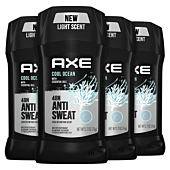 AXE Antiperspirant Deodorant For Men 48 Hour Sweat And Odor Protection For Long Lasting Freshness Cool Ocean Stay Dry For 48H With Men's Deodorant 2.7 oz 4 Count
