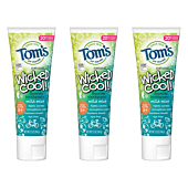 Tom's of Maine ADA Approved Wicked Cool! Fluoride Children's Toothpaste, Natural Toothpaste, Dye Free, No Artificial Preservatives, Mild Mint, 5.1 oz. 3-Pack (Packaging May Vary)